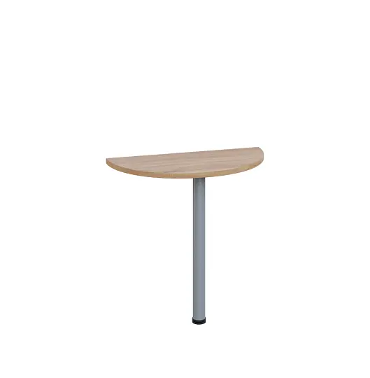 LJD 2 - 80 přístavba jednací, kovová podnož stříbrná, síla desky 25 mm, široká 800 mm, dub bardolino