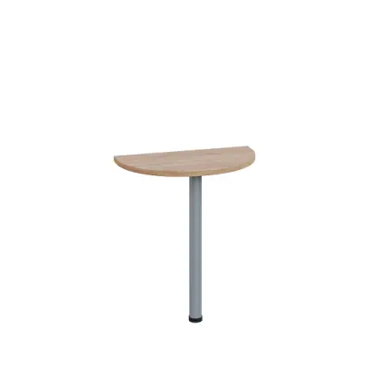 LJD 2 - 70 přístavba jednací, kovová podnož stříbrná, síla desky 25 mm, široká 700 mm, dub bardolino