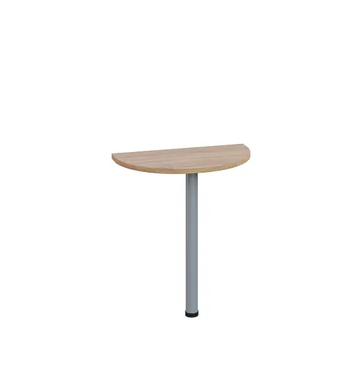 LJD 2 - 70 přístavba jednací, kovová podnož stříbrná, síla desky 25 mm, široká 700 mm, dub bardolino