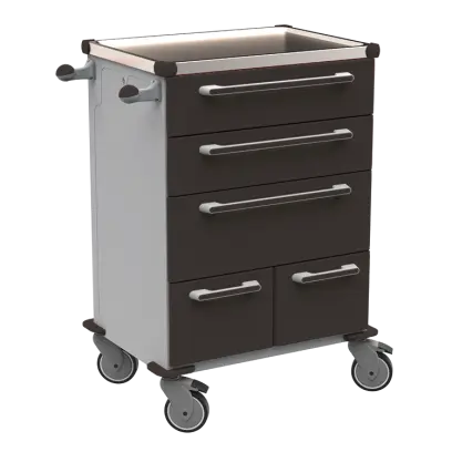 UNIT 271 N vozík zdravotnický plast ABS - černá