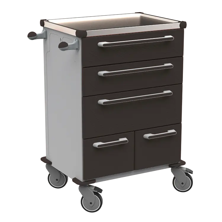 UNIT 271 N vozík zdravotnický plast ABS - černá