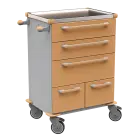 UNIT 271 N vozík zdravotnický plast ABS - hnědobéžová