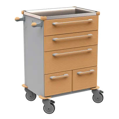 UNIT 271 N vozík zdravotnický plast ABS - hnědobéžová