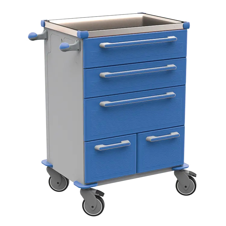 UNIT 271 N vozík zdravotnický plast ABS - modrá