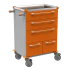 UNIT 271 N vozík zdravotnický plast ABS - oranžová