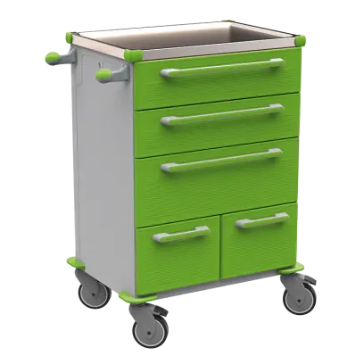 UNIT 271 N vozík zdravotnický plast ABS - zelená