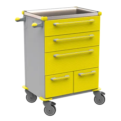 UNIT 271 N vozík zdravotnický plast ABS - žlutá