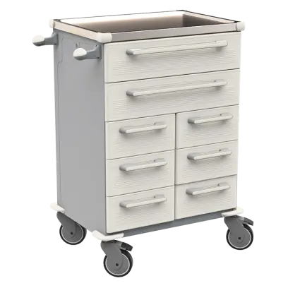 UNIT 263 N vozík zdravotnický plast ABS - bílá