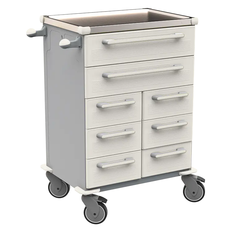 UNIT 263 N vozík zdravotnický plast ABS - bílá