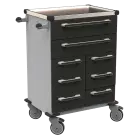 UNIT 263 N vozík zdravotnický plast ABS - černá