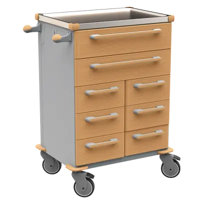 UNIT 263 N vozík zdravotnický plast ABS - hnědobéžová