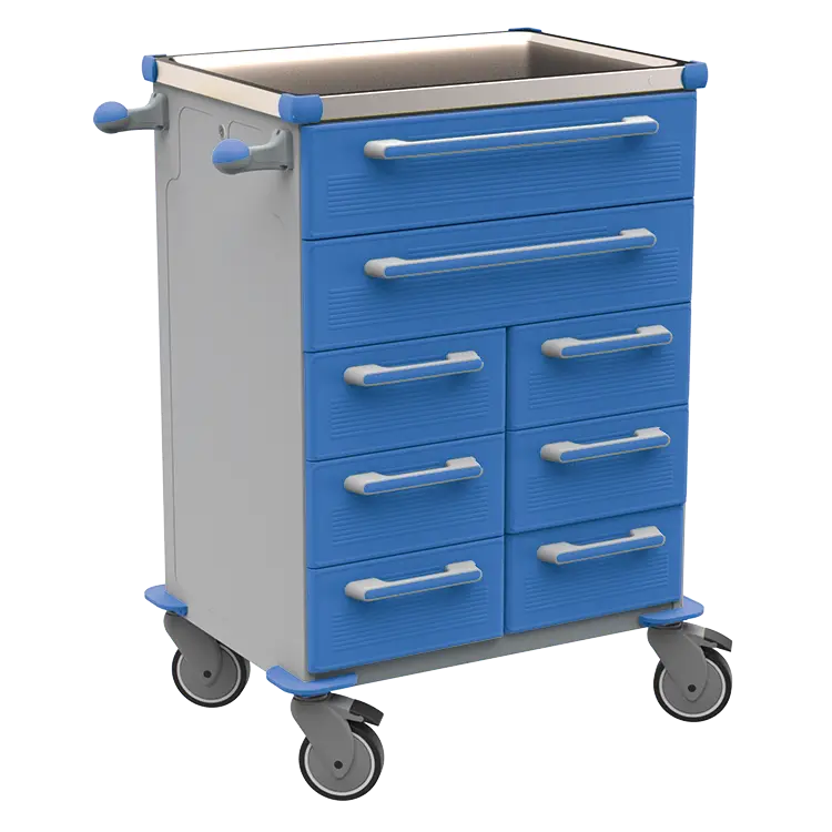 UNIT 263 N vozík zdravotnický plast ABS - modrá