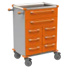 UNIT 263 N vozík zdravotnický plast ABS - oranžová