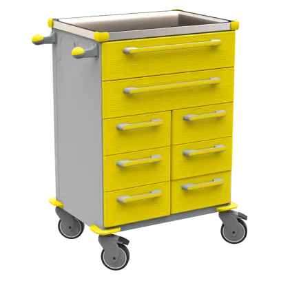 UNIT 263 N vozík zdravotnický plast ABS - žlutá