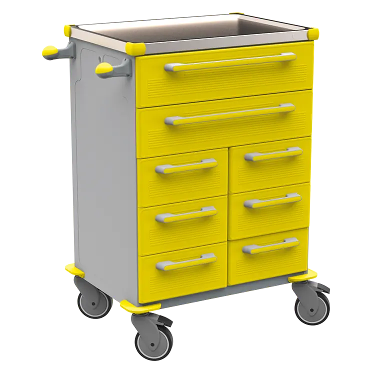 UNIT 263 N vozík zdravotnický plast ABS - žlutá