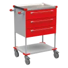 ASSIST 194 vozík zdravotnický, plast ABS, červená