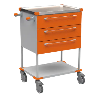 ASSIST 194 vozík zdravotnický, plast ABS, oranžová