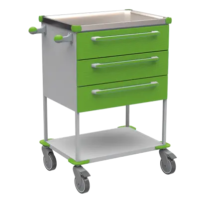 ASSIST 194 vozík zdravotnický, plast ABS, zelená