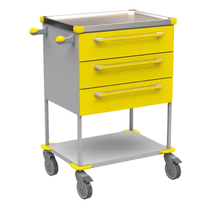 ASSIST 194 vozík zdravotnický, plast ABS, žlutá