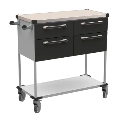 ASSIST 404 vozík zdravotnický, plast ABS, černá