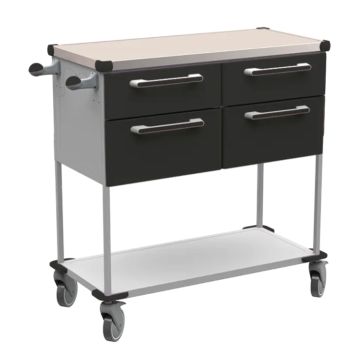 ASSIST 404 vozík zdravotnický, plast ABS, černá