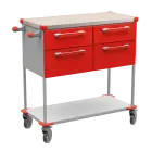 ASSIST 404 vozík zdravotnický, plast ABS, červená