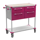 ASSIST 404 vozík zdravotnický, plast ABS, fialová