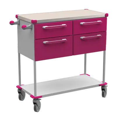 ASSIST 404 vozík zdravotnický, plast ABS, fialová