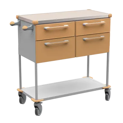 ASSIST 404 vozík zdravotnický, plast ABS, hnědobéžová