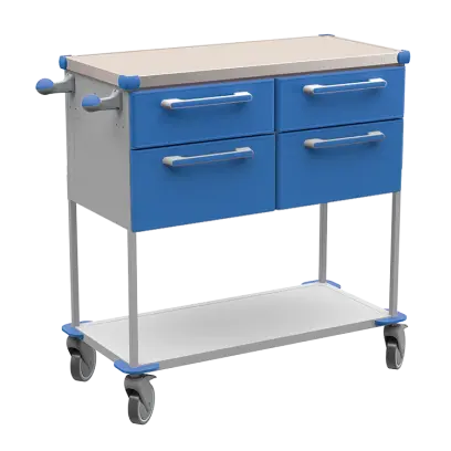 ASSIST 404 vozík zdravotnický, plast ABS, modrá