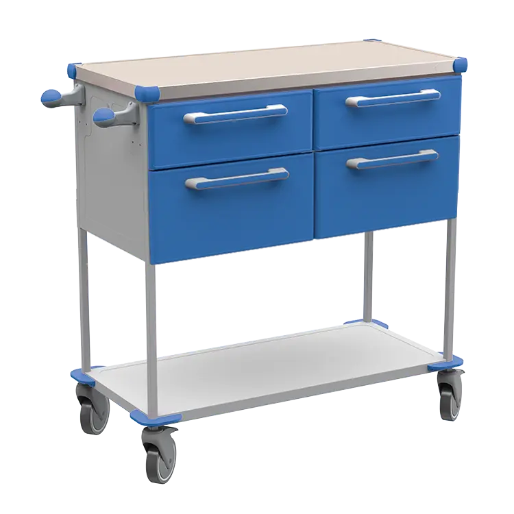 ASSIST 404 vozík zdravotnický, plast ABS, modrá