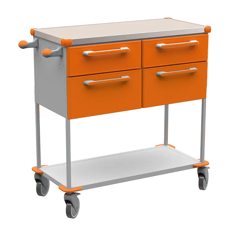 ASSIST 404 vozík zdravotnický, plast ABS, oranžová