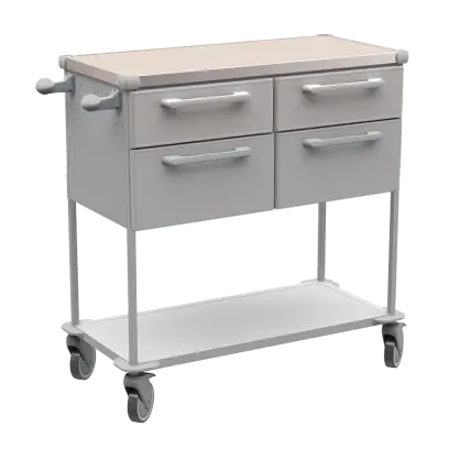 ASSIST 404 vozík zdravotnický, plast ABS, šedá