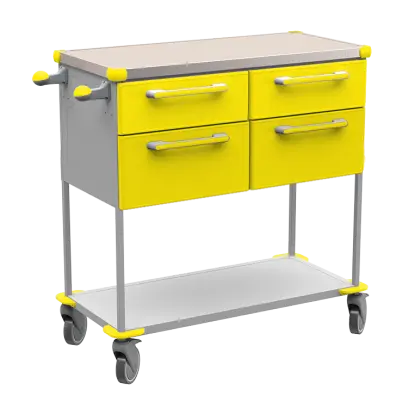 ASSIST 404 vozík zdravotnický, plast ABS, žlutá