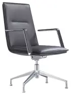 RUBEN - M křeslo otočné s područkami, ekokůže černá