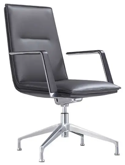 RUBEN - M křeslo otočné s područkami, ekokůže černá