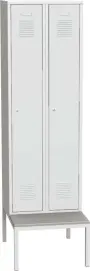 SJS 180 - 60 LAV skříň šatní vysoká s lavičkou, 2-dílná, šedá