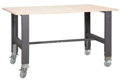 SMU 200/80 mobilní dílenský stůl s výškově nastavitelnou podnoží, pracovní deska spárovka s. 40 mm