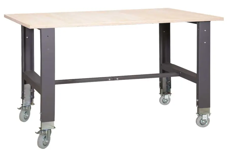 SMU 200/80 mobilní dílenský stůl s výškově nastavitelnou podnoží, pracovní deska spárovka s. 40 mm