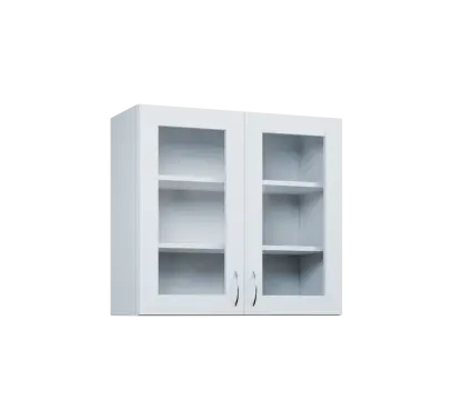 CHP - 8S horní skříňka, 2-dvéřová, prosklená, 730x800x300, bílá