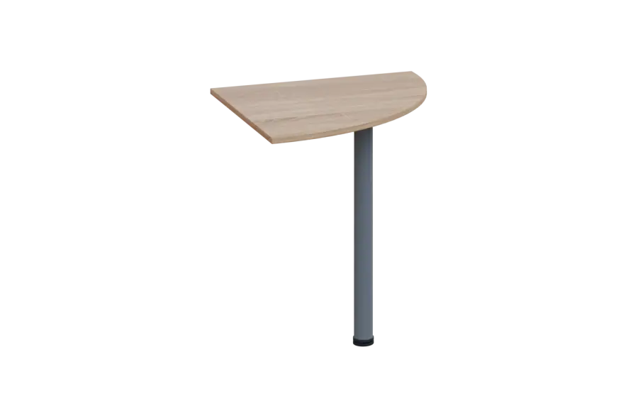 ES 17 - 7 deska spojovací s nohou, deska 18 mm lamino - dub bardolino, podnož stříbrná