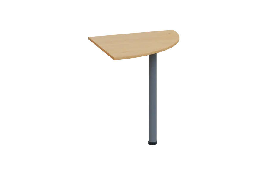 ES 27 - 7 deska spojovací s nohou, deska 25 mm lamino - javor horský, podnož stříbrná