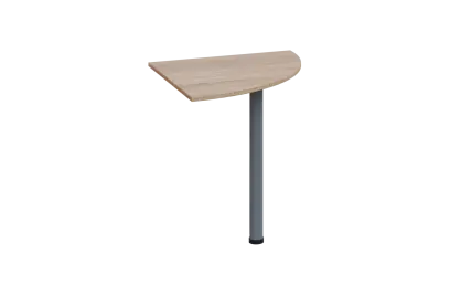 ES 27 - 7 deska spojovací s nohou, deska 25 mm lamino - dub bardolino, podnož stříbrná