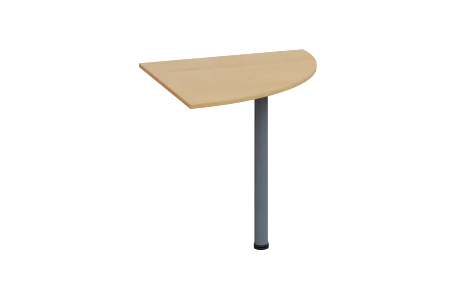 ES 28 - 8 deska spojovací s nohou, deska 25 mm lamino - javor horský, podnož stříbrná