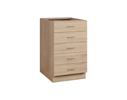 CS - 5Z52 spodní skříňka, 5-zásuvková, 870x500x600, dub bardolino