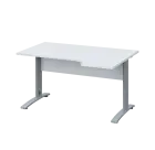 LKR 28 - 144 stůl kancelářský, rohový, pravý, kovová podnož stříbrná, deska 25 mm, široký 1400 mm, b