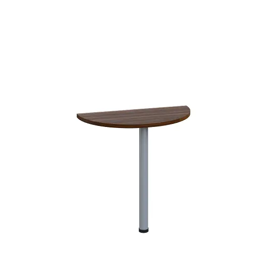 LJD 2 - 80 přístavba jednací, kovová podnož stříbrná, síla desky 25 mm, široká 800 mm, ořech královský