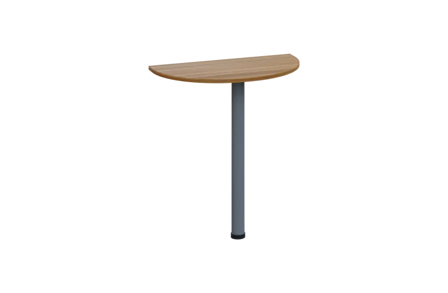 EJD 2 - 70 přístavba jednací, kovová podnož stříbrná, síla desky 25 mm, široká 700 mm, ořech světlý