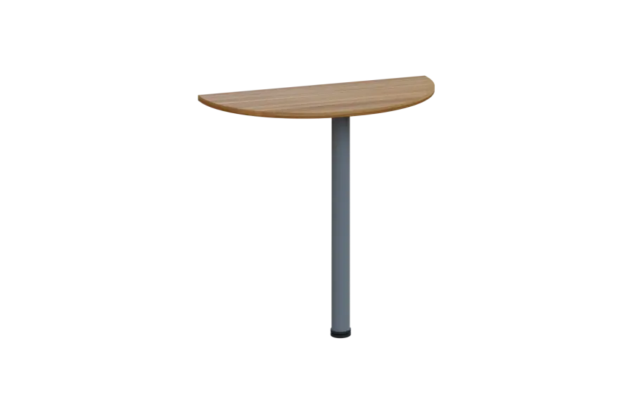 EJD 1 - 81 přístavba jednací, kovová podnož stříbrná, síla desky 18 mm, široká 800 mm, ořech světlý
