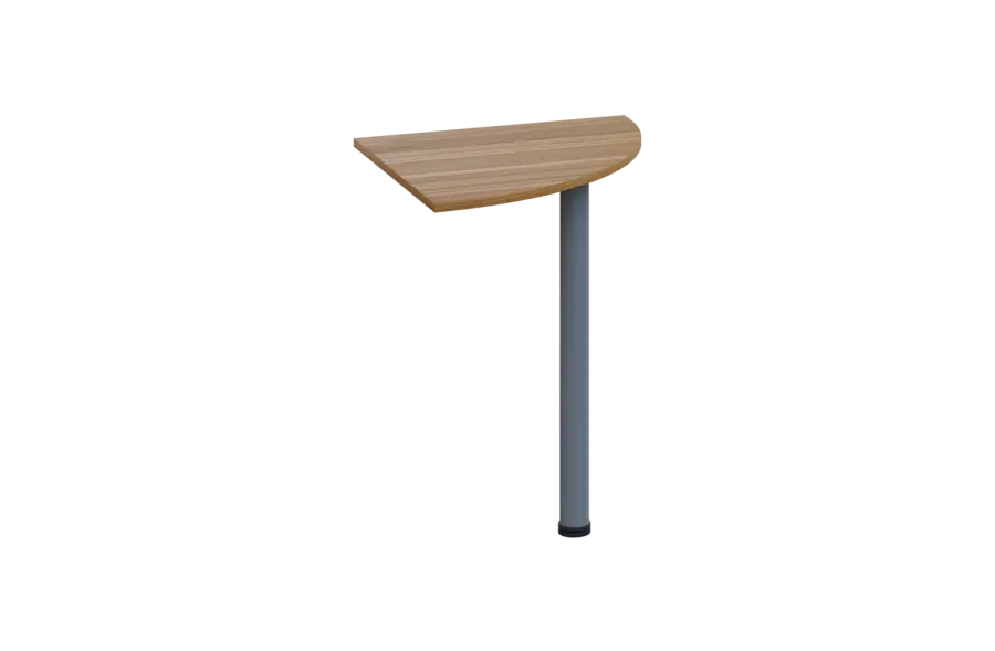 ES 16 - 6 deska spojovací s nohou, deska 18 mm lamino - ořech světlý, podnož stříbrná